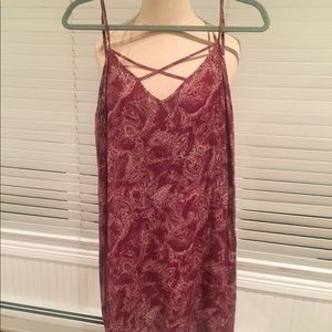 Forever 21 paisley dress; maroon
